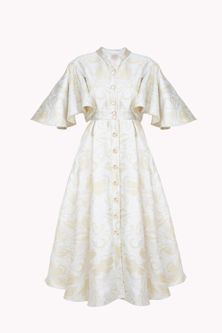 JACQUARD DRESS WITH BUTTONS