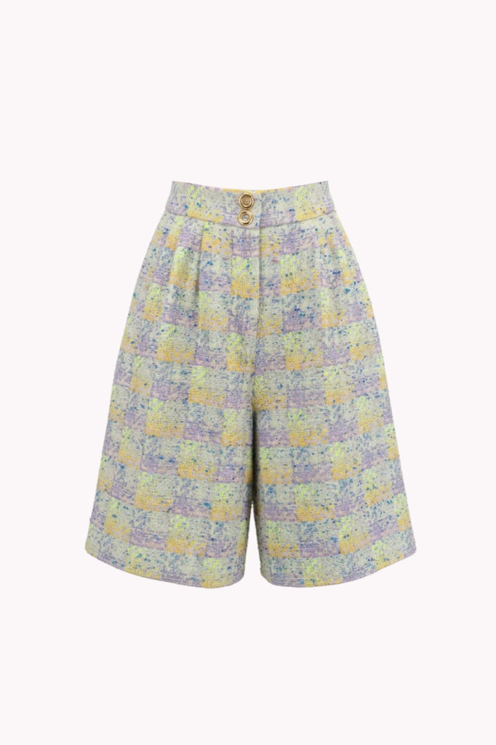 SIMONA PLEATED TWEED SHORTS
